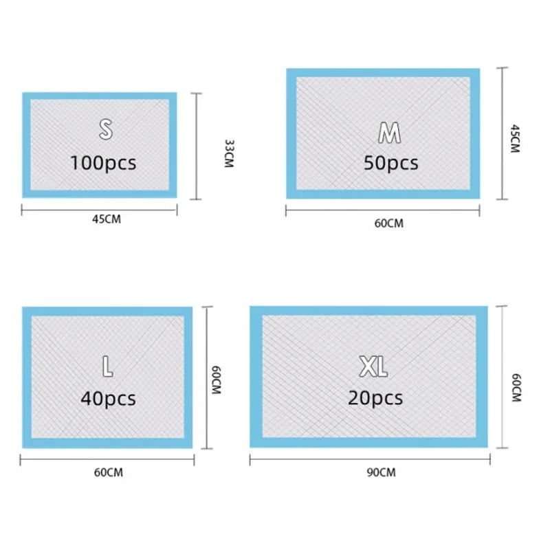 Super Absorbent Pet Diaper Dog Training Pee Pads Disposable Healthy Nappy Mat For Cats Dog Quick-dry